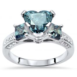 Heart shaped sale blue diamond