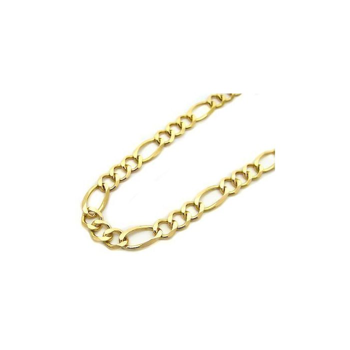 Men's 14k Solid Yellow Gold Figaro 4.7mm Chain Necklace - gold