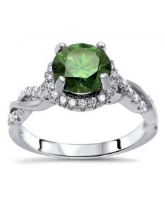 Green Diamond Engagement Rings