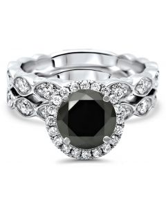 Black Diamond Matching Ring Set