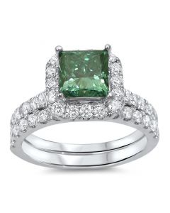 Green Diamond Engagement Rings