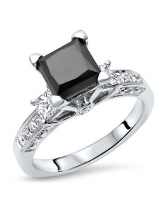 Black Diamond Engagement Rings