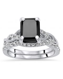 Black Diamond Matching Ring Set